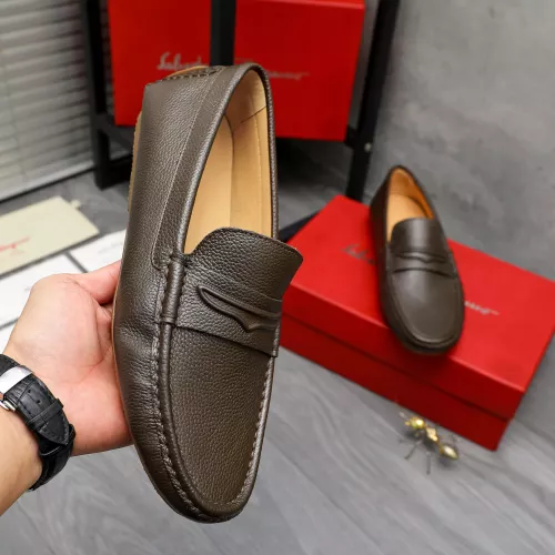 Replica Salvatore Ferragamo Leather Shoes For Men #1284742 $68.00 USD for Wholesale