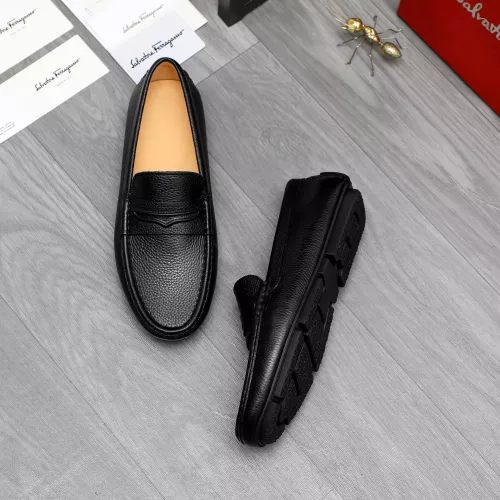 Replica Salvatore Ferragamo Leather Shoes For Men #1284744 $68.00 USD for Wholesale