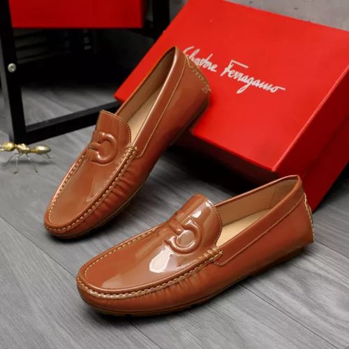 Cheap Salvatore Ferragamo Leather Shoes For Men #1284746, $$68.00 USD On Salvatore Ferragamo Leather Shoes