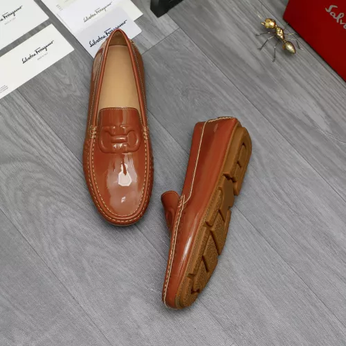 Replica Salvatore Ferragamo Leather Shoes For Men #1284746 $68.00 USD for Wholesale