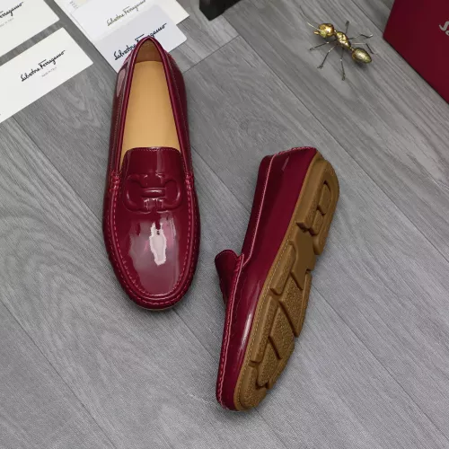 Replica Salvatore Ferragamo Leather Shoes For Men #1284747 $68.00 USD for Wholesale