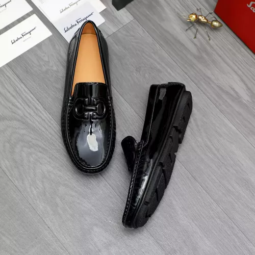 Replica Salvatore Ferragamo Leather Shoes For Men #1284749 $68.00 USD for Wholesale