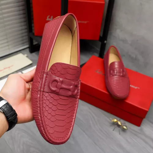 Replica Salvatore Ferragamo Leather Shoes For Men #1284751 $68.00 USD for Wholesale