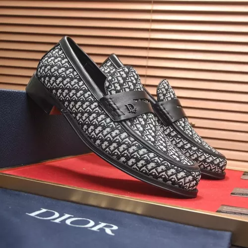 Replica Christian Dior Leather Shoes For Men #1284756 $100.00 USD for Wholesale