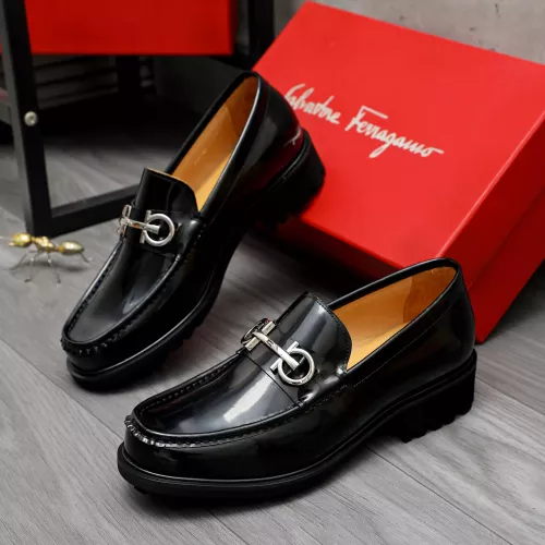 Cheap Salvatore Ferragamo Leather Shoes For Men #1284770, $$88.00 USD On Salvatore Ferragamo Leather Shoes