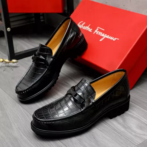 Cheap Salvatore Ferragamo Leather Shoes For Men #1284773, $$88.00 USD On Salvatore Ferragamo Leather Shoes