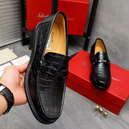 Replica Salvatore Ferragamo Leather Shoes For Men #1284773 $88.00 USD for Wholesale