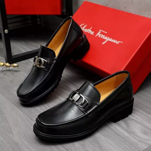 Cheap Salvatore Ferragamo Leather Shoes For Men #1284774, $$88.00 USD On Salvatore Ferragamo Leather Shoes