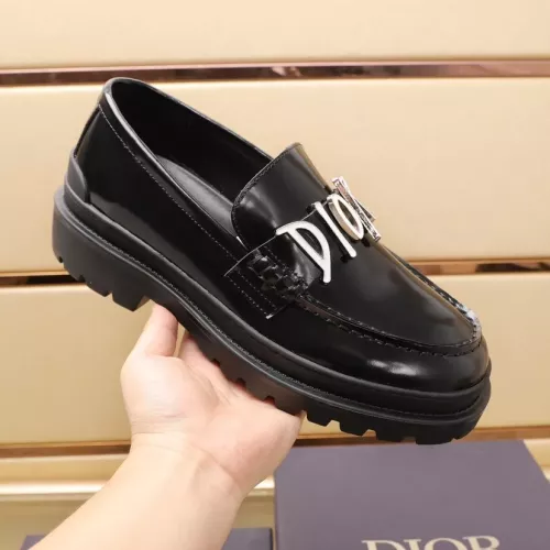 Replica Christian Dior Leather Shoes For Men #1285194 $98.00 USD for Wholesale