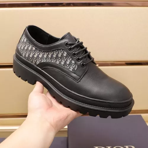 Replica Christian Dior Leather Shoes For Men #1285199 $100.00 USD for Wholesale