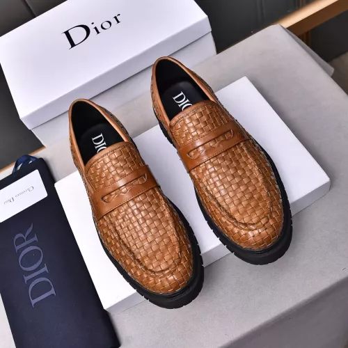 Replica Christian Dior Leather Shoes For Men #1285332 $112.00 USD for Wholesale