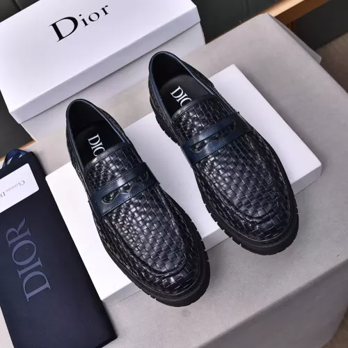 Replica Christian Dior Leather Shoes For Men #1285333 $112.00 USD for Wholesale