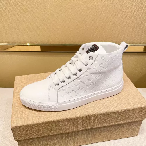 Replica Armani High Tops Shoes For Men #1285416 $80.00 USD for Wholesale