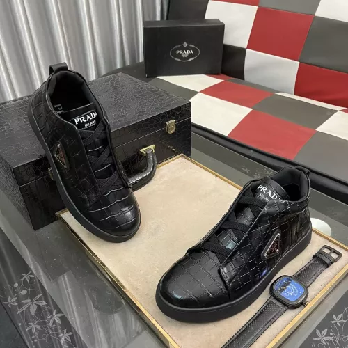 Replica Prada High Top Shoes For Men #1285446 $100.00 USD for Wholesale