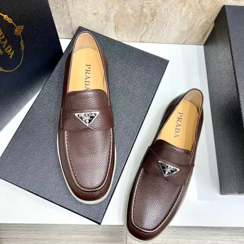 Replica Prada Leather Shoes For Men #1285516 $102.00 USD for Wholesale