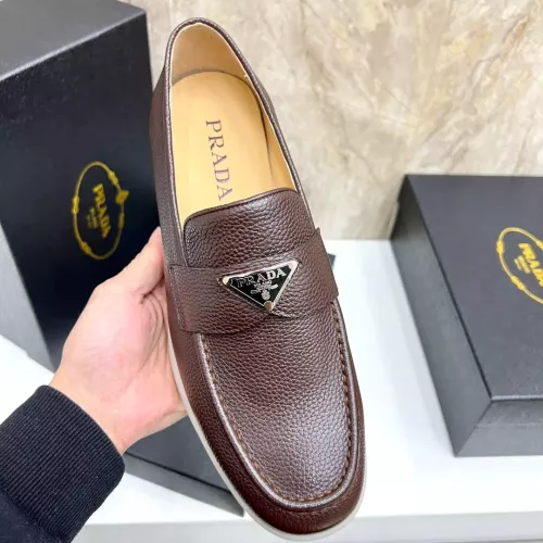 Replica Prada Leather Shoes For Men #1285516 $102.00 USD for Wholesale