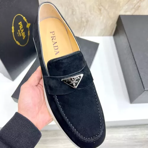 Replica Prada Leather Shoes For Men #1285523 $102.00 USD for Wholesale