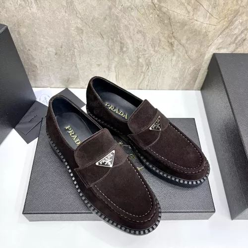 Replica Prada Leather Shoes For Men #1285524 $105.00 USD for Wholesale