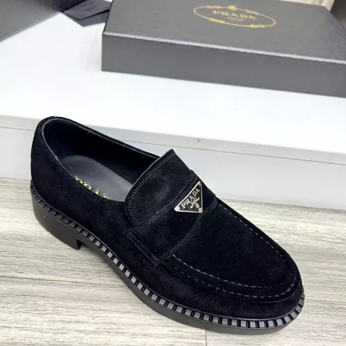 Replica Prada Leather Shoes For Men #1285527 $105.00 USD for Wholesale