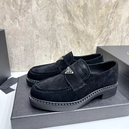 Replica Prada Leather Shoes For Men #1285527 $105.00 USD for Wholesale