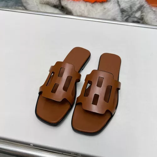 Replica Hermes Slippers For Women #1285888 $85.00 USD for Wholesale