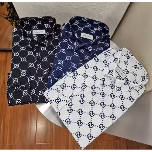 Replica Gucci Shirts Long Sleeved For Men #1286694 $45.00 USD for Wholesale