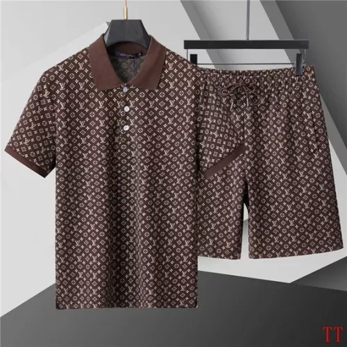 Cheap Louis Vuitton LV Tracksuits Short Sleeved For Men #1287136, $$68.00 USD On Louis Vuitton LV Tracksuits