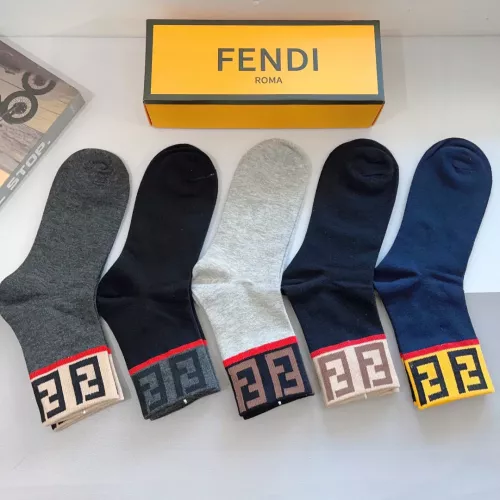 Replica Fendi Socks For Men #1287653 $29.00 USD for Wholesale