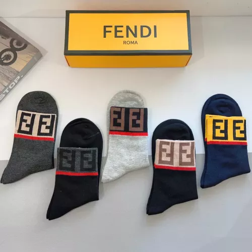 Replica Fendi Socks For Men #1287653 $29.00 USD for Wholesale