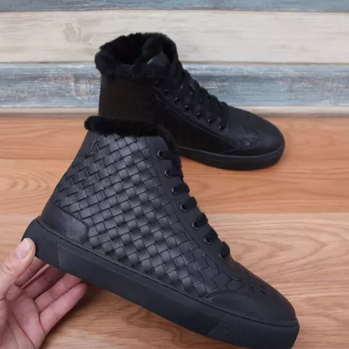 Replica Bottega Veneta BV High Tops Shoes For Men #1289222 $122.00 USD for Wholesale