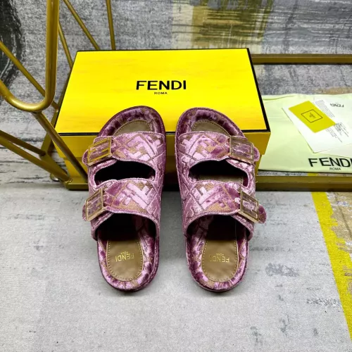 Replica Fendi Slippers For Women #1289519 $85.00 USD for Wholesale