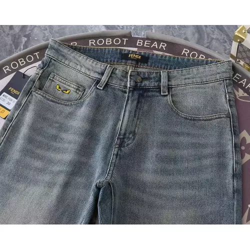 Replica Fendi Jeans For Men #1290368 $48.00 USD for Wholesale