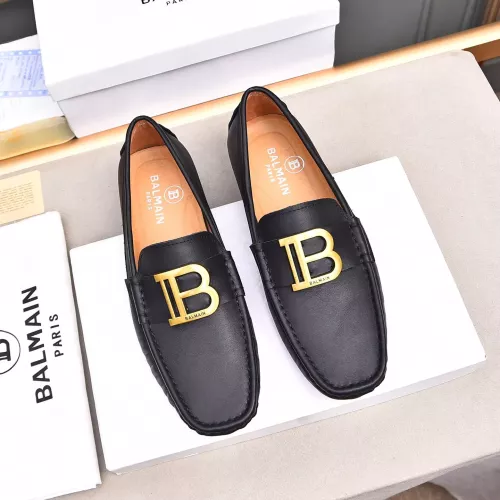 Replica Balmain Leather Shoes For Men #1291874 $80.00 USD for Wholesale