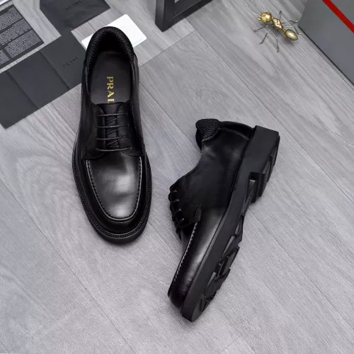 Replica Prada Leather Shoes For Men #1291978 $96.00 USD for Wholesale