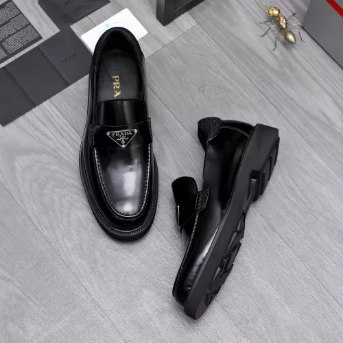 Replica Prada Leather Shoes For Men #1291984 $96.00 USD for Wholesale