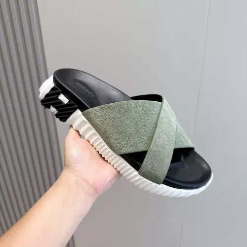 Replica Hermes Slippers For Men #1292039 $68.00 USD for Wholesale