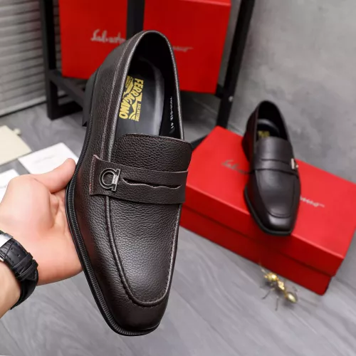 Replica Salvatore Ferragamo Leather Shoes For Men #1292111 $82.00 USD for Wholesale