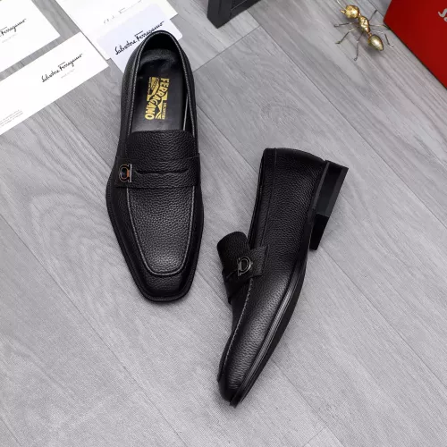 Replica Salvatore Ferragamo Leather Shoes For Men #1292112 $82.00 USD for Wholesale