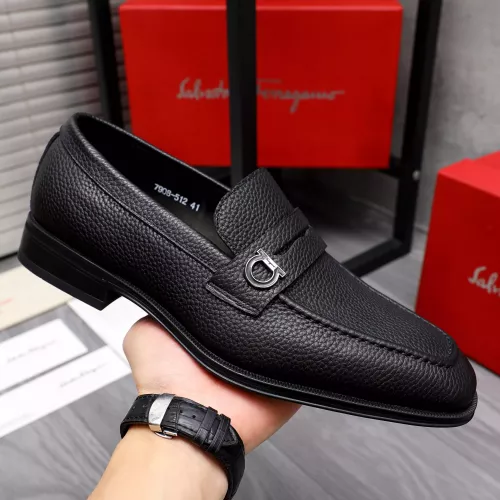 Replica Salvatore Ferragamo Leather Shoes For Men #1292112 $82.00 USD for Wholesale