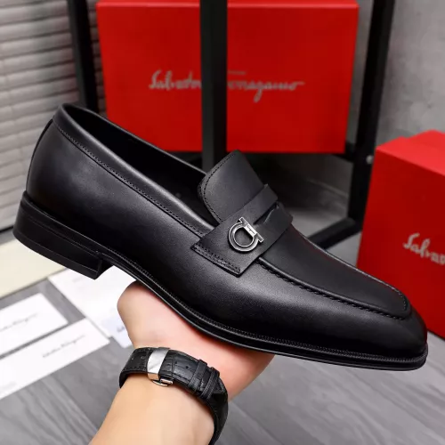 Replica Salvatore Ferragamo Leather Shoes For Men #1292113 $82.00 USD for Wholesale