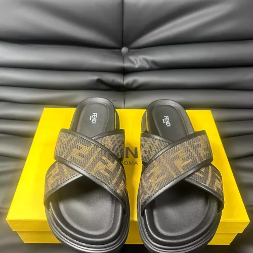 Replica Fendi Slippers For Men #1292125 $68.00 USD for Wholesale