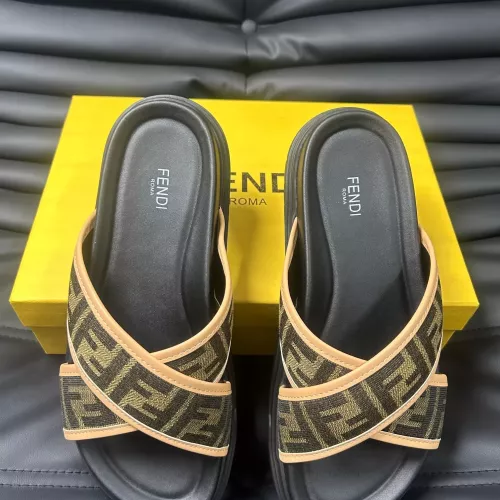 Replica Fendi Slippers For Men #1292126 $68.00 USD for Wholesale