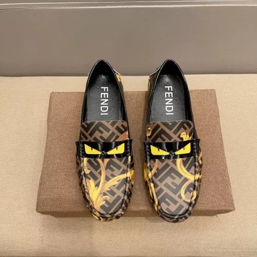 Replica Fendi Leather Shoes For Men #1292346 $72.00 USD for Wholesale