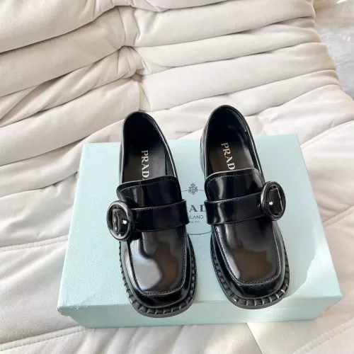 Replica Prada Leather Shoes For Women #1292462 $102.00 USD for Wholesale