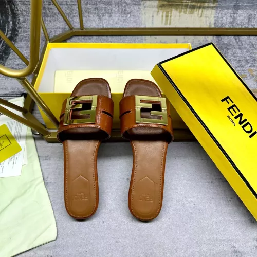 Replica Fendi Slippers For Women #1292550 $85.00 USD for Wholesale