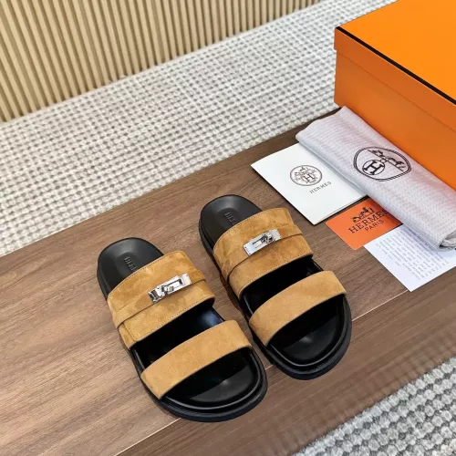 Replica Hermes Slippers For Men #1292626 $82.00 USD for Wholesale