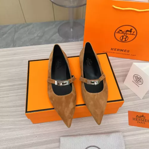 Replica Hermes Flat Shoes For Women #1293084 $102.00 USD for Wholesale