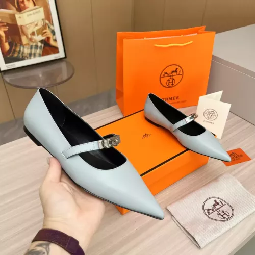 Replica Hermes Flat Shoes For Women #1293087 $102.00 USD for Wholesale