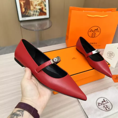 Replica Hermes Flat Shoes For Women #1293089 $102.00 USD for Wholesale