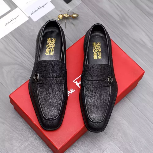 Replica Salvatore Ferragamo Leather Shoes For Men #1293092 $85.00 USD for Wholesale